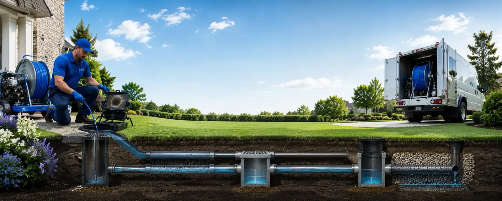 Outdoor drain cleaning information for Pecks Mill, WV